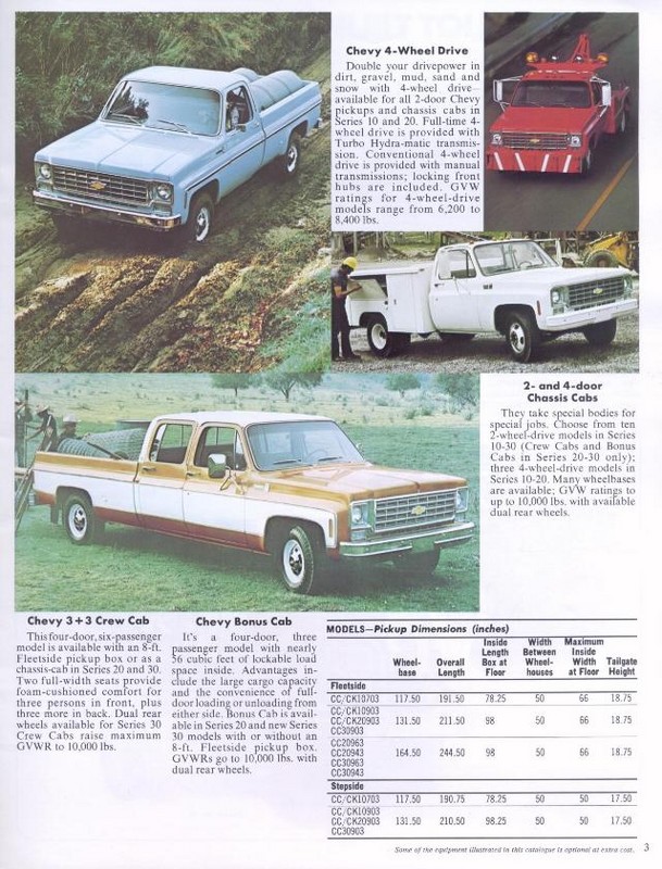 1976 Chevrolet Pickups Brochure Page 6